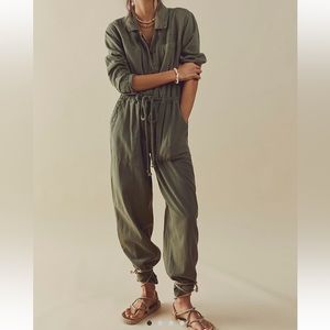 Free People Quin Coverall Jumpsuit washed pine